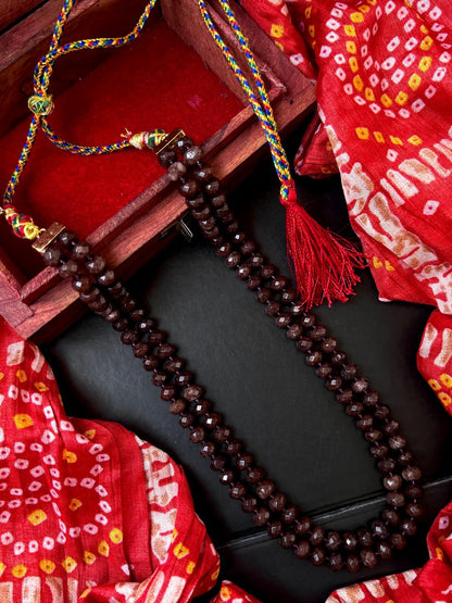 Stone Beaded Double Layered Mala Necklace