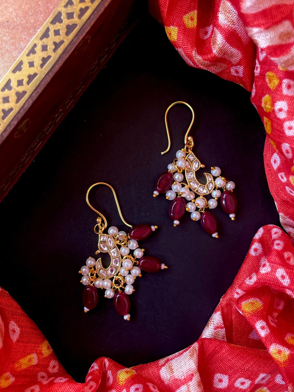 Pachi Kundan Beaded Earring