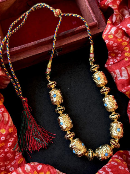 Meenakari Ball Choker Necklace
