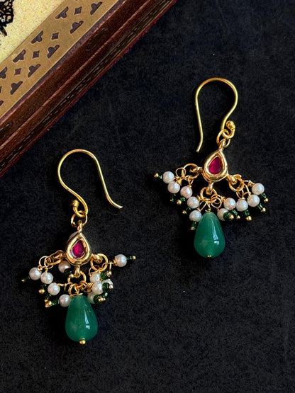 Kundan with Monalisa Stone Earring