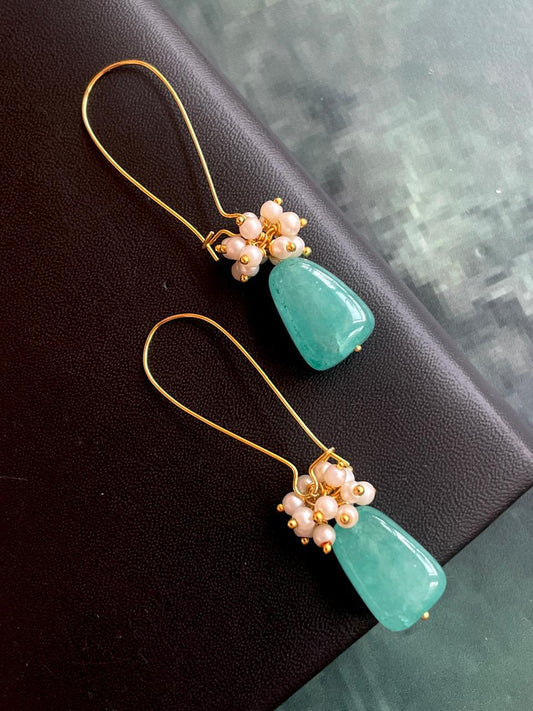 Natural stone with Cheer Earring