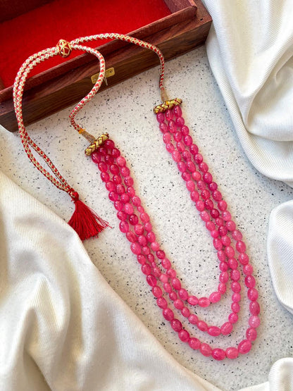 Stones Beads Three Layered Mala
