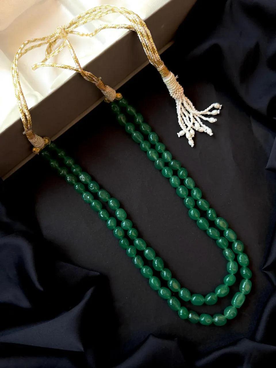 Stone Beads Double Layered Mala