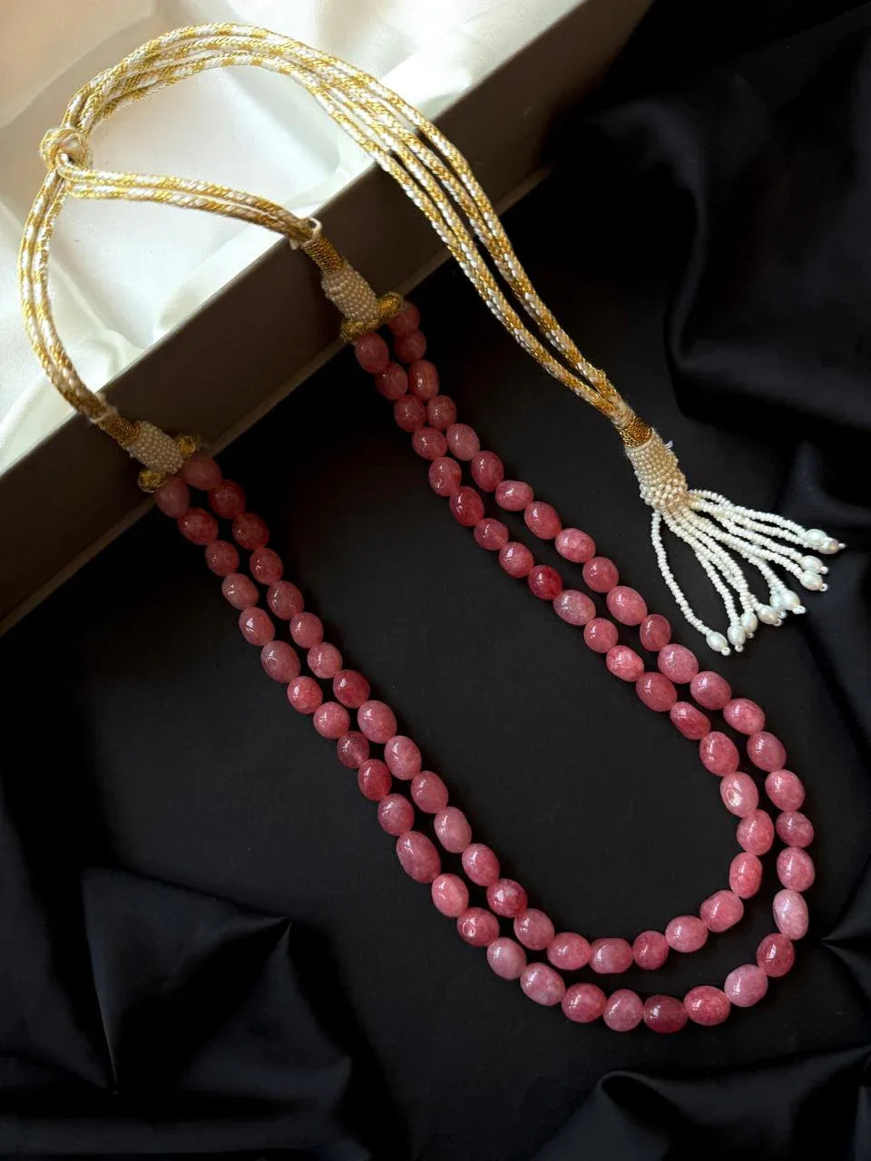 Stone Beads Double Layered Mala
