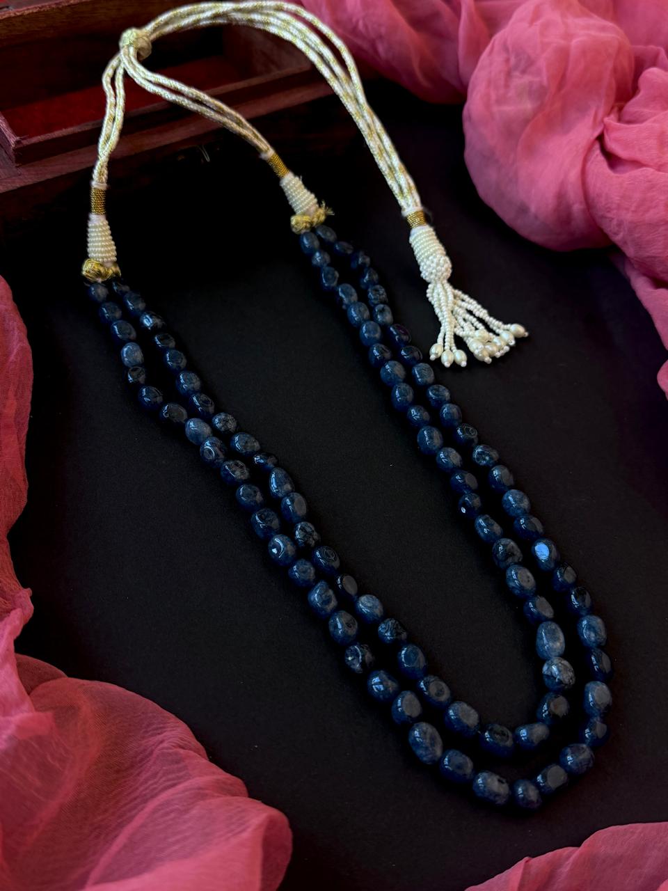 Stone Beads Double Layered Mala