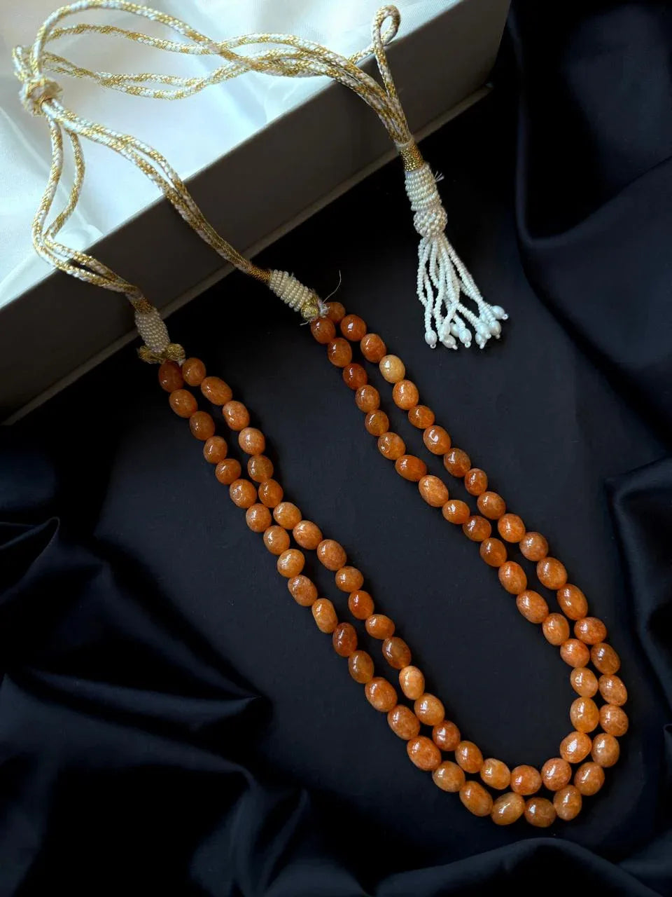 Stone Beads Double Layered Mala