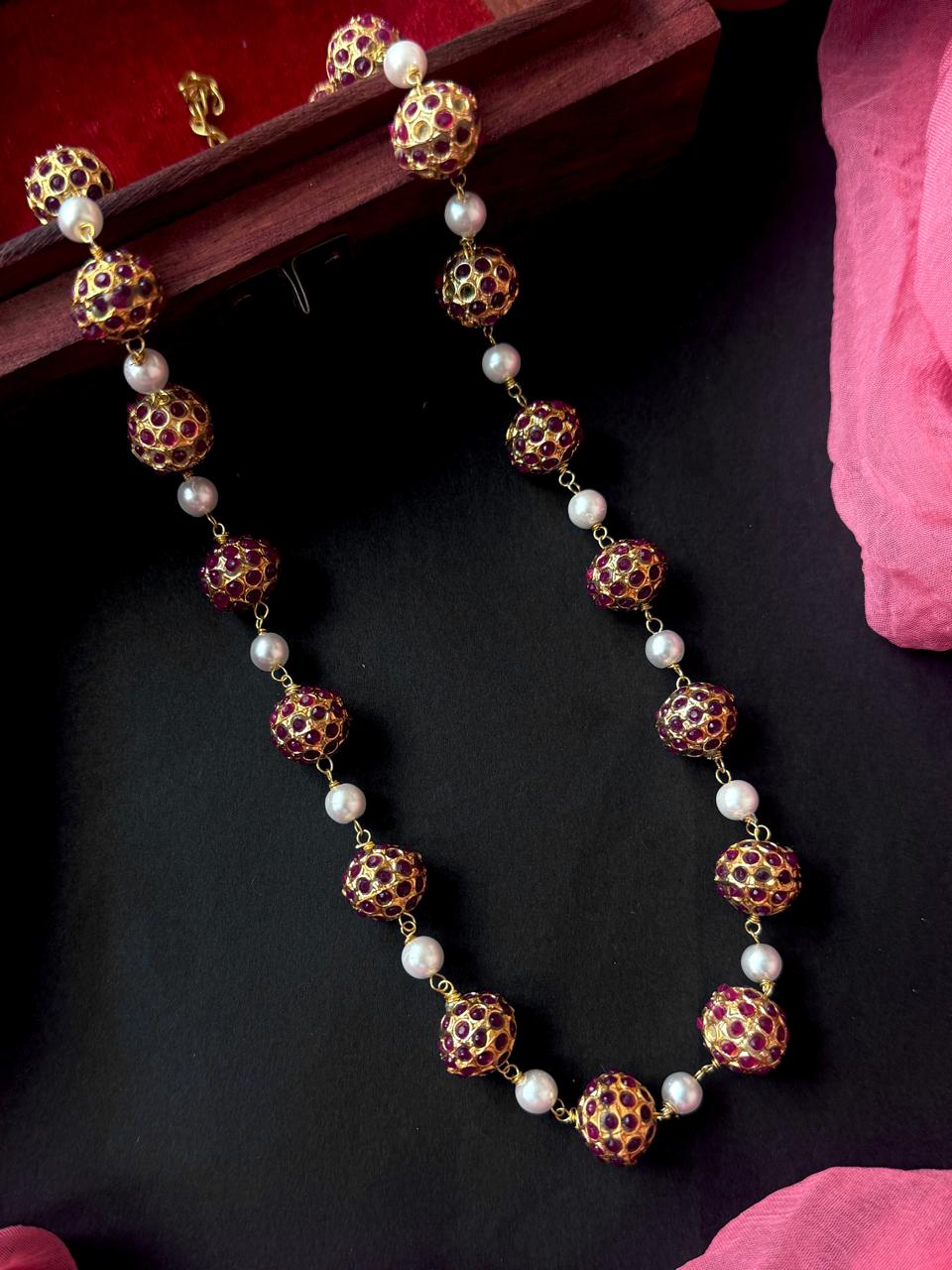 Trendy Ball Golden Necklace