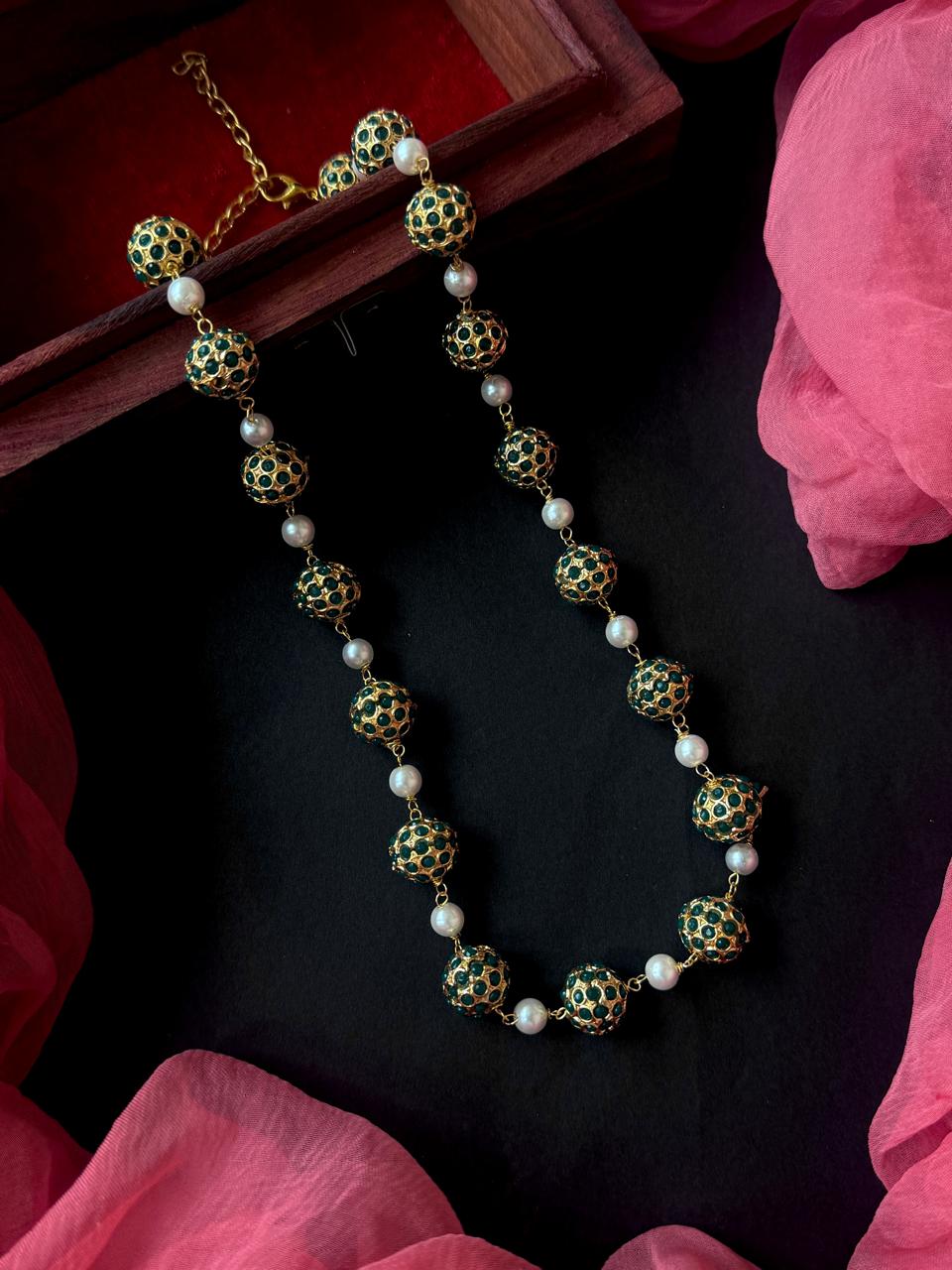 Trendy Ball Golden Necklace