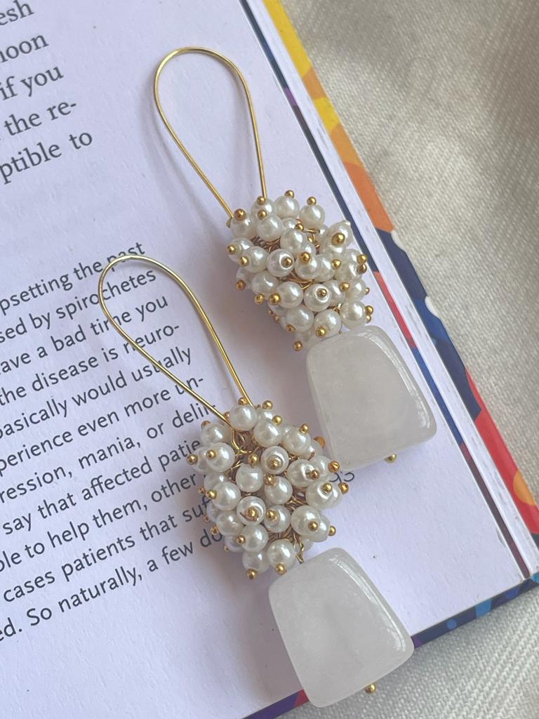 Natural stone with Cheer Earring