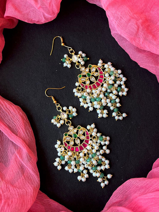 Pachi Kundan with Cheer Partywear Earring