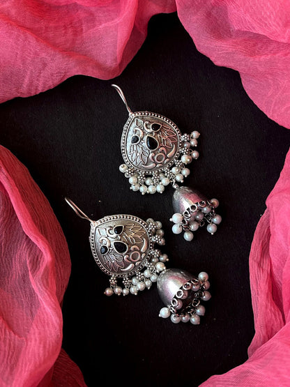 Oxidized top with Bell shape Jhumki Earring