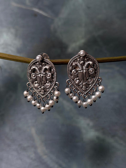 Silver Replica Beaded Stud Earring