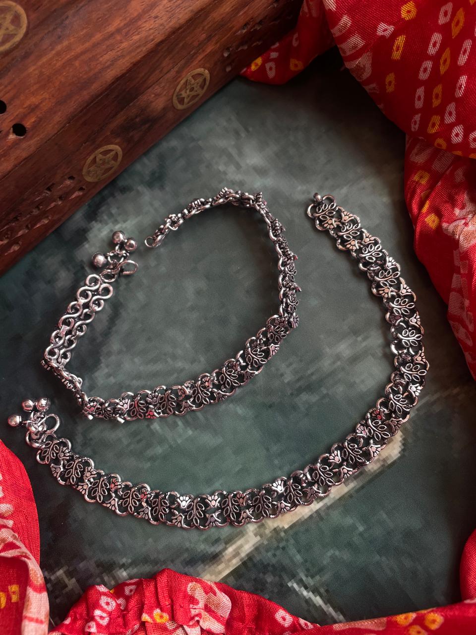 Handmade Oxidized Anklets