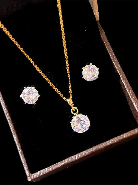 AD Pendant Necklace with Earring set