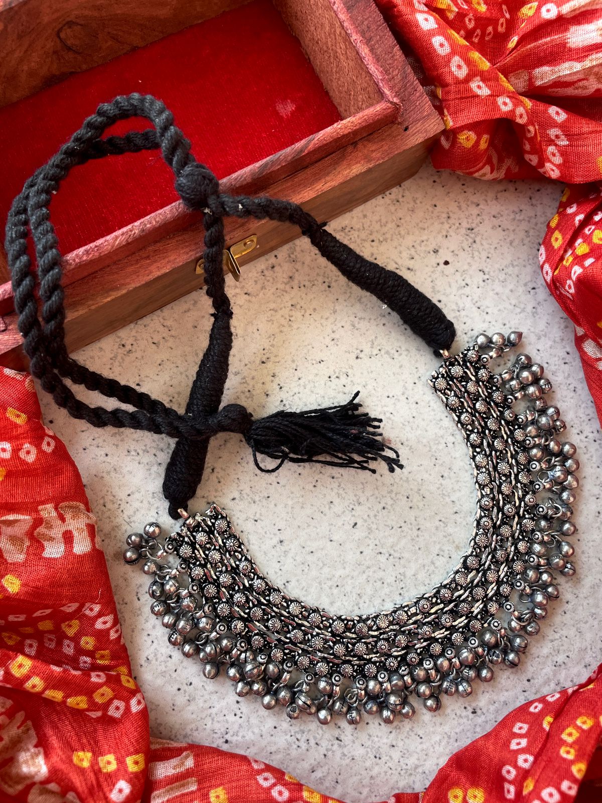 Oxidized Choker with Ghunghroo