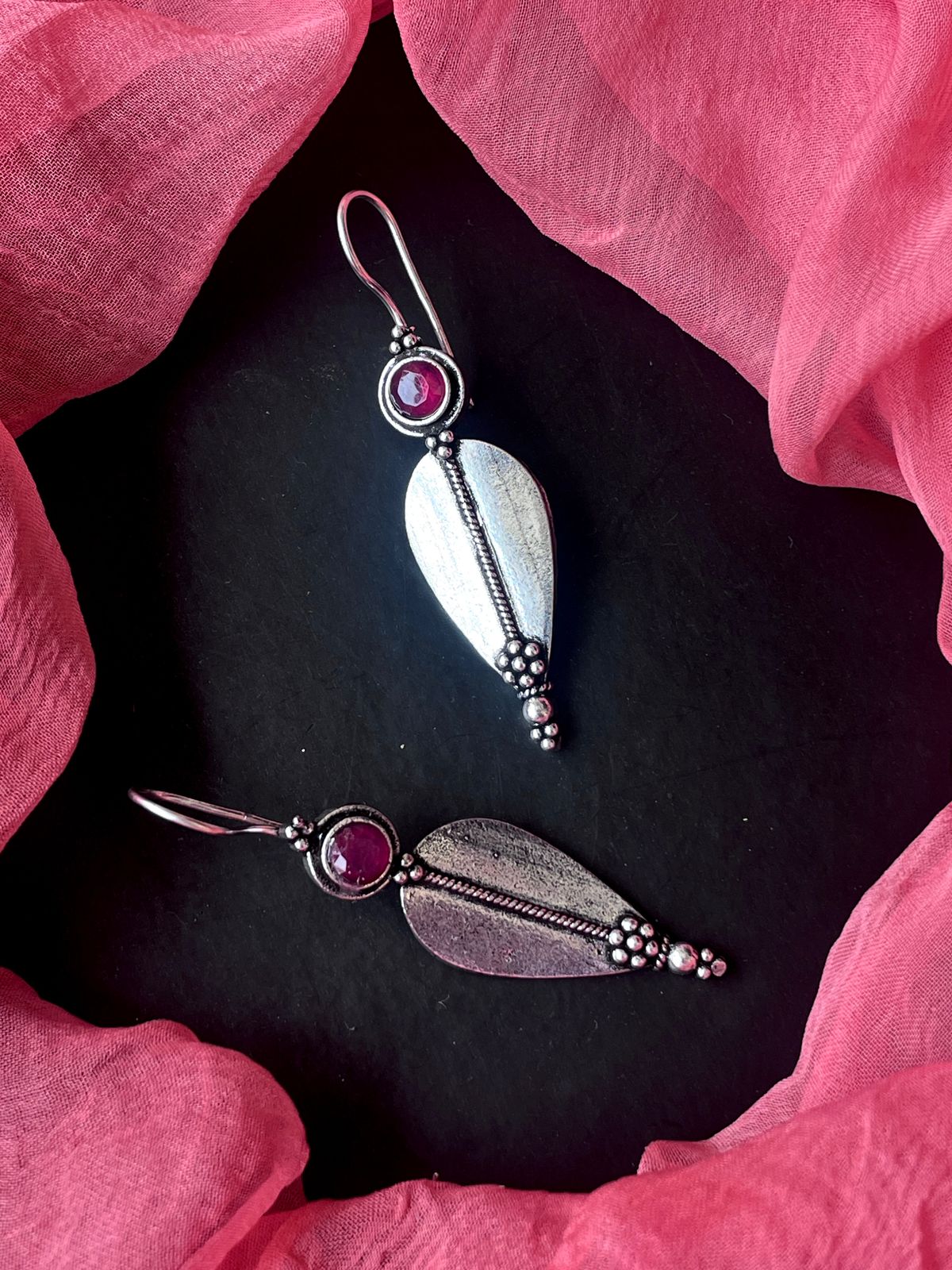 Monalisa Stone Silver Replica Earring