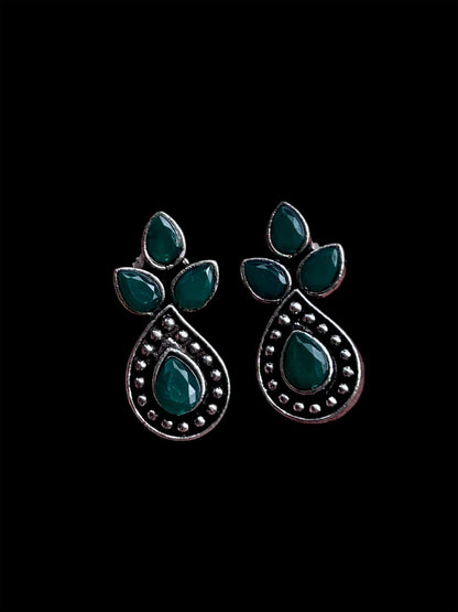 Monalisa Stone Oxidized Stud Earring