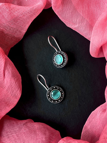 Monalisa Stone Oxidized Stud Earring