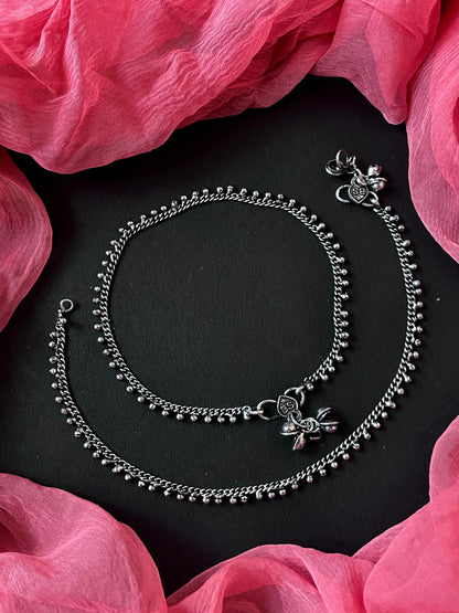 Silver Replica Ethnic Anklets