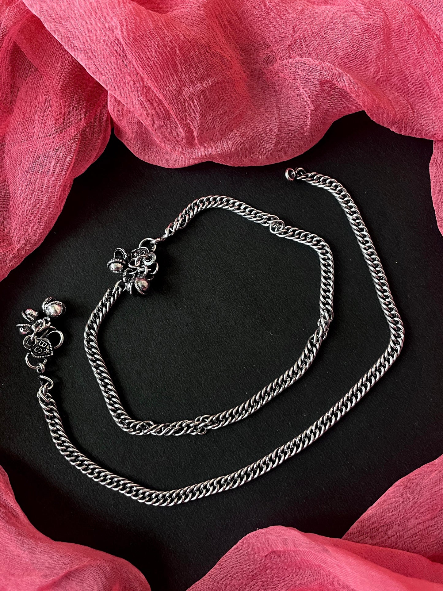 Silver Replica Ethnic Anklets