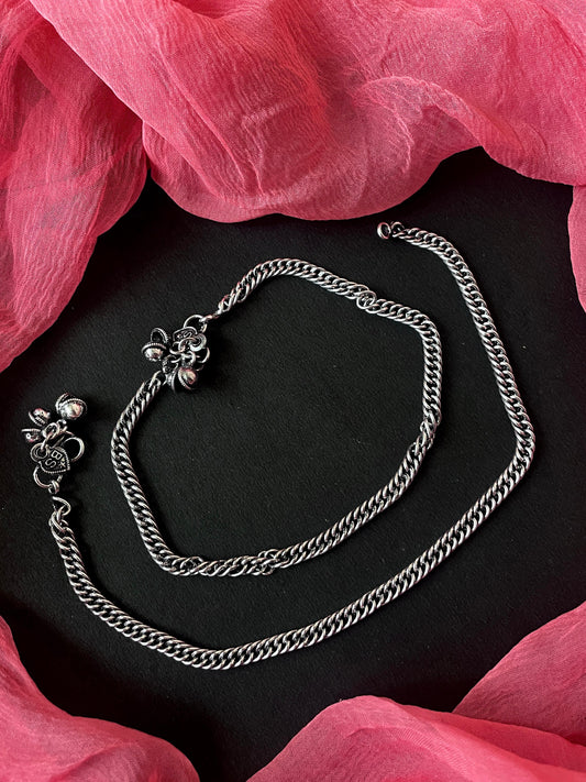 Silver Replica Ethnic Anklets