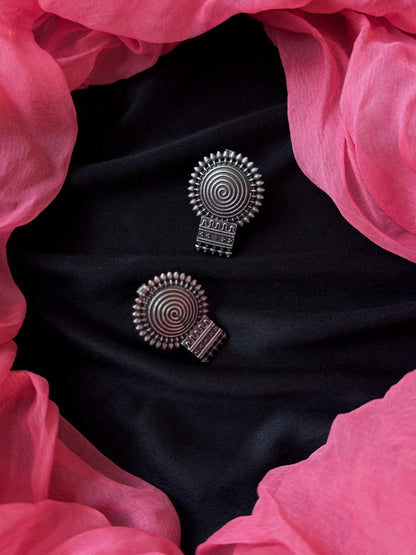 Silver Replica Circular Stud Earring