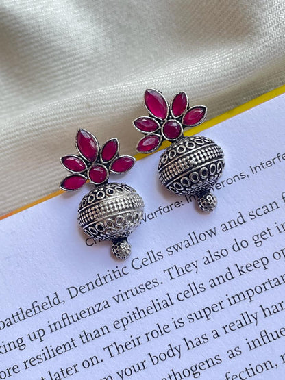 Kalash with Flower Stud Earring