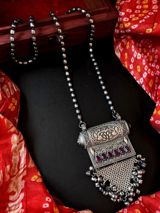 Oxidized Partywear Long Necklace