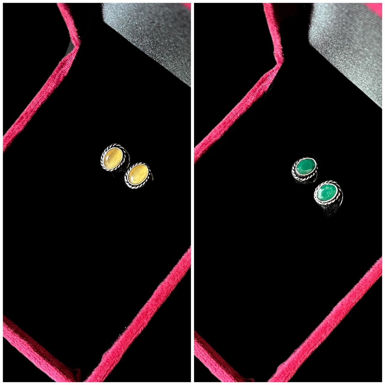 Monalisa Stone Stud Earring (Pair of 2 sets)