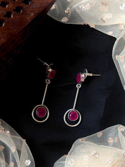 Monalisa Stone Silver Replica Earring