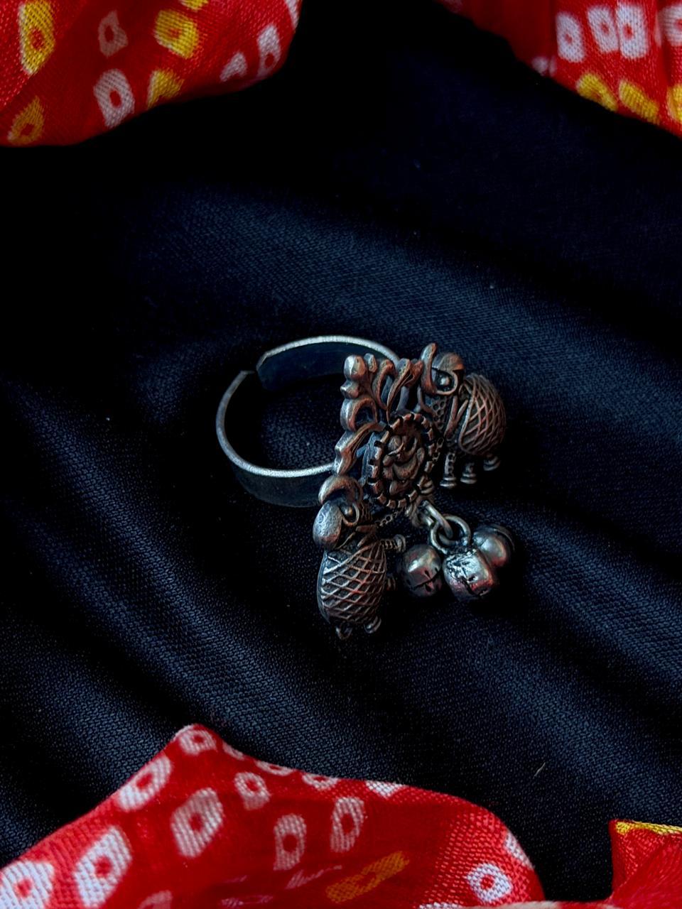 Oxidized Double Elephant Ring