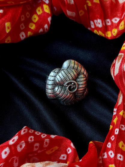 Oxidized Ganesha Partywear Ring