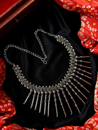 Oxidized Trendy Partywear Statement Necklace