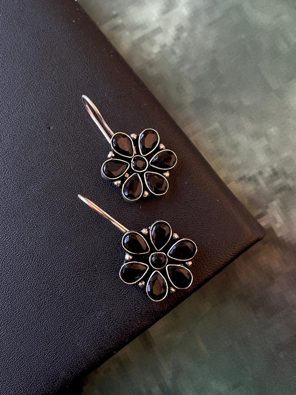 Floral Stone Stud Earring