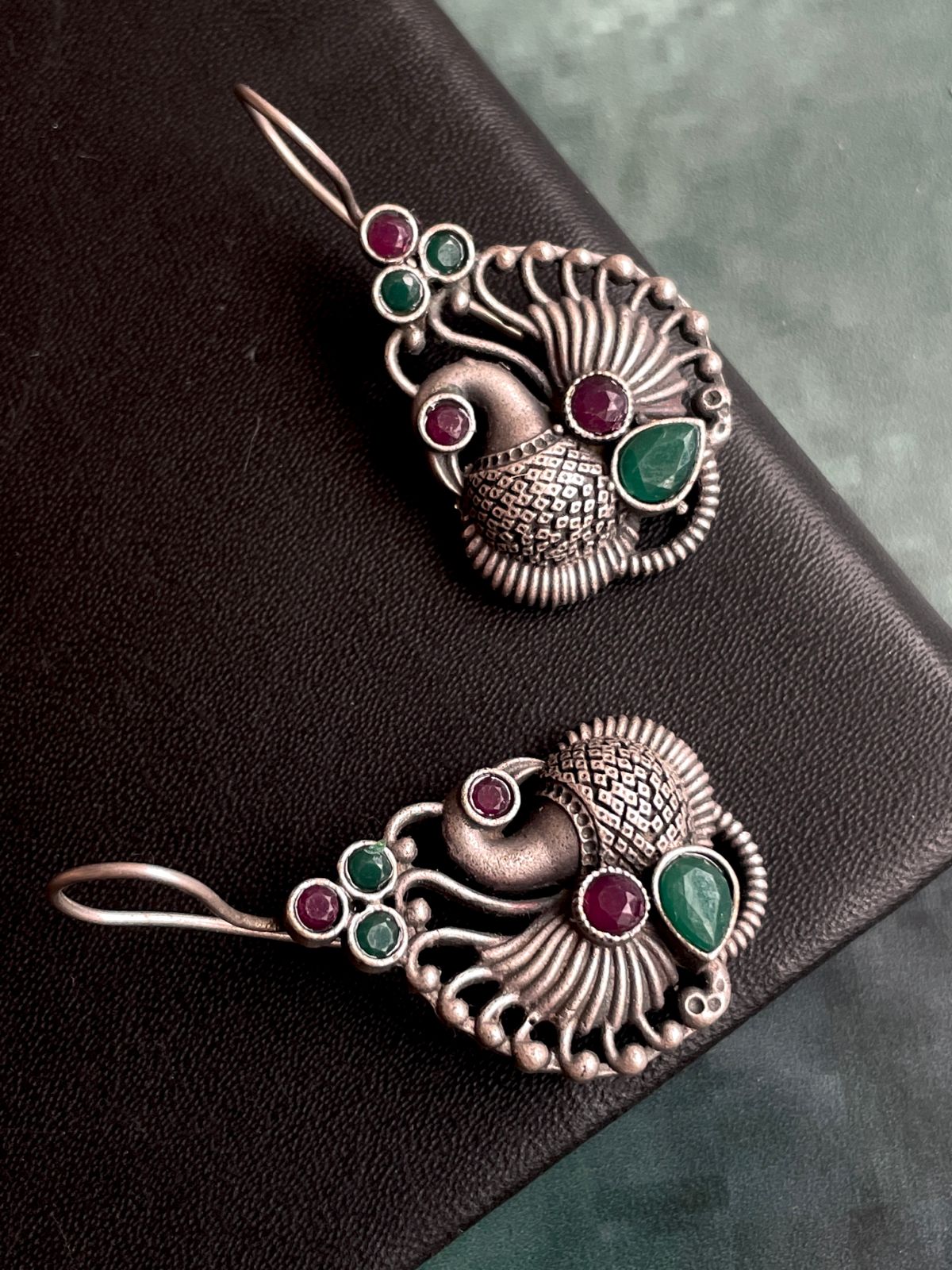 Bird Shape Oxidized Antique Earring