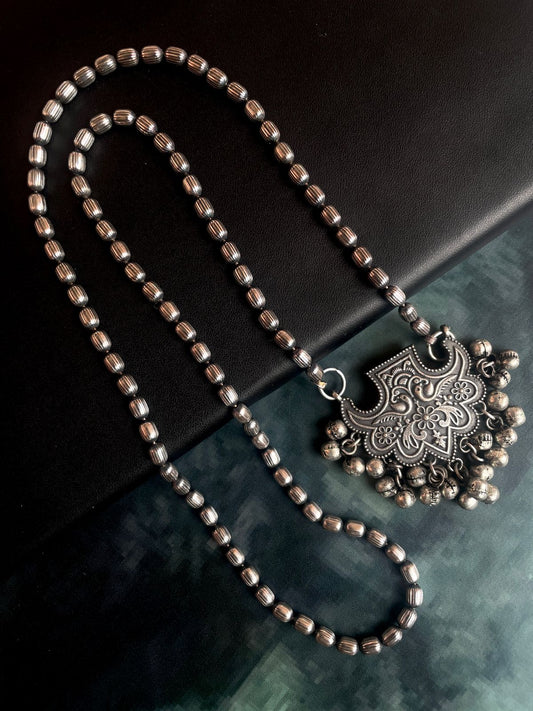 Black Polished Oxidized Necklace