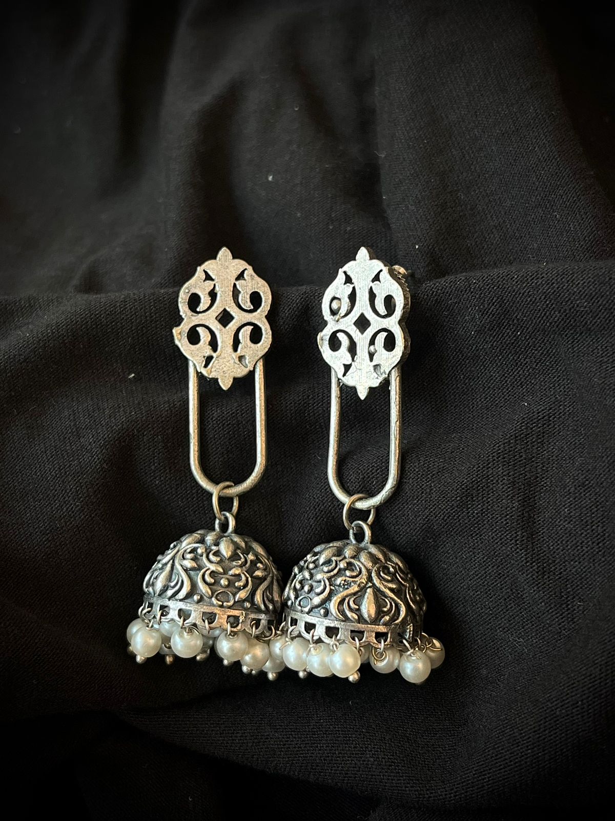 Oxidized Antique Look Earring