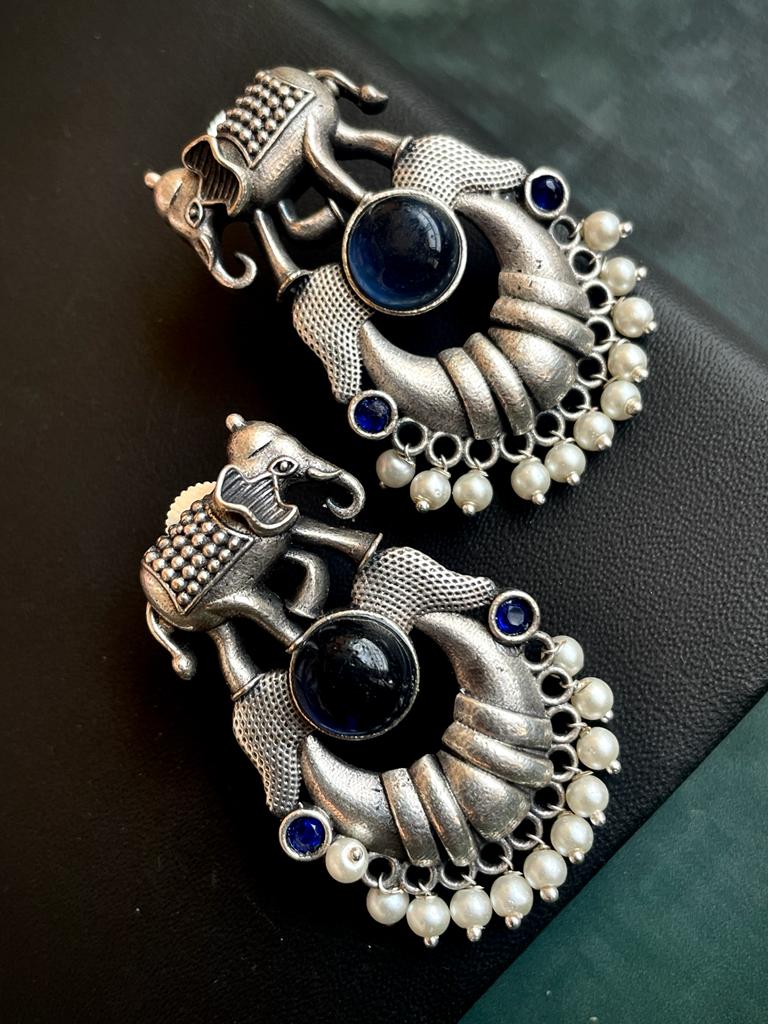 Monalia Stone Silver Replica Stud Earring