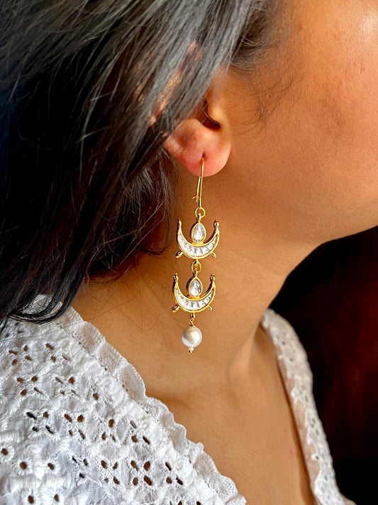 Kundan with Pearl Earring