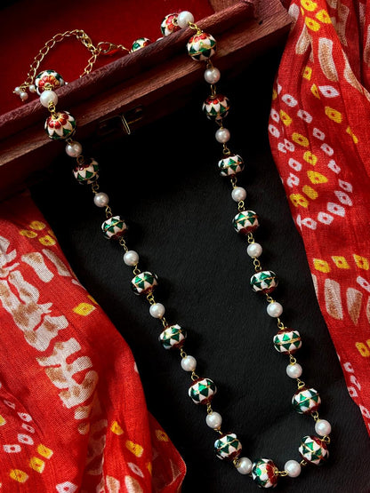 Meenakari Ball Necklace