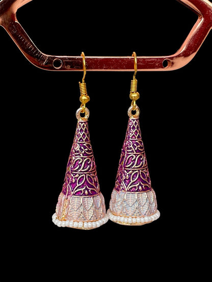 Meenakari Conical Traditional Partywear Earring