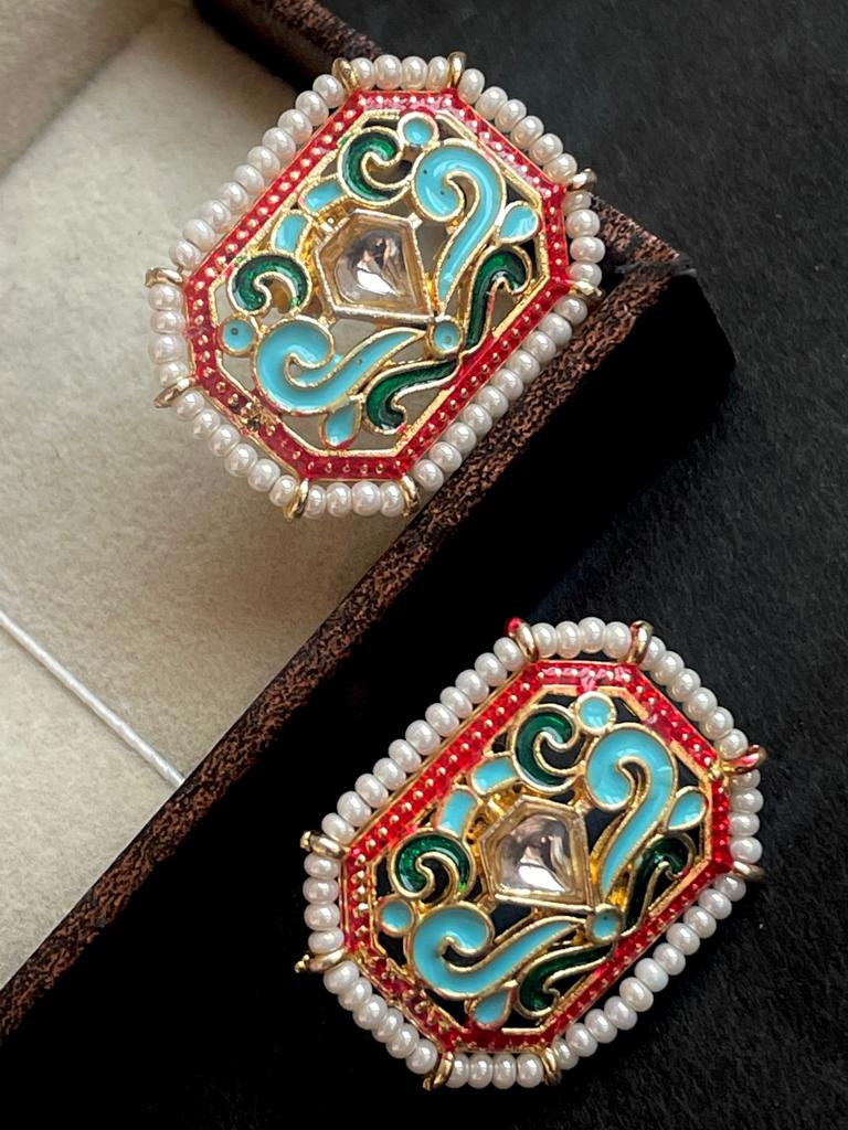 Meenakari Hand Painted Stud Earring