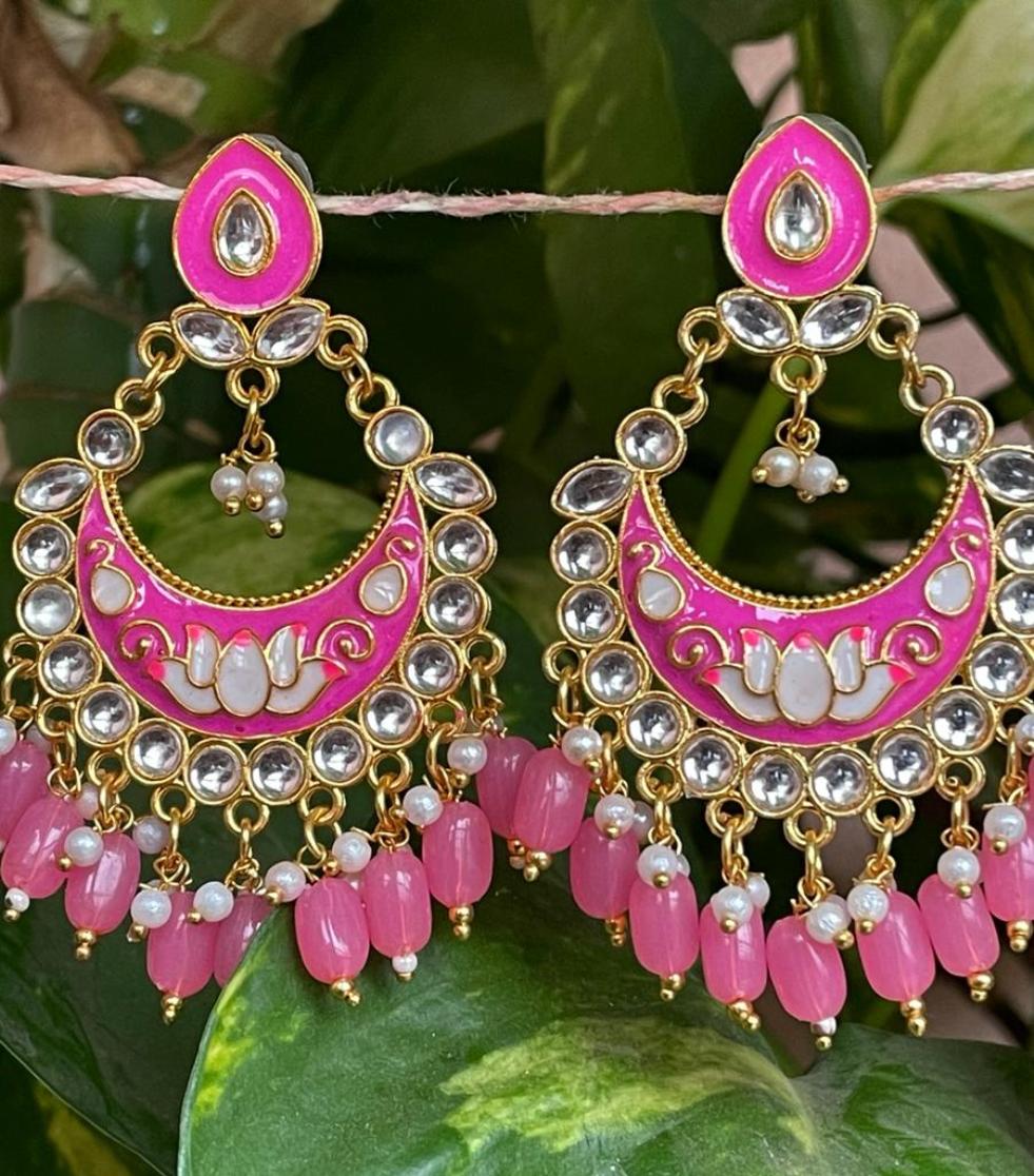 Meenakari Stone Beaded Earring