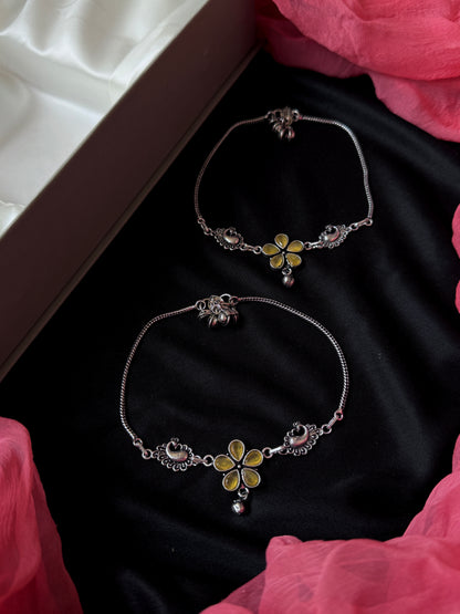 Monailsa Stone Silver Replica Anklet