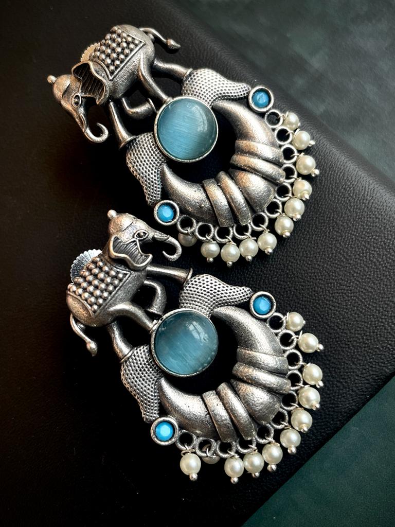 Monalia Stone Silver Replica Stud Earring