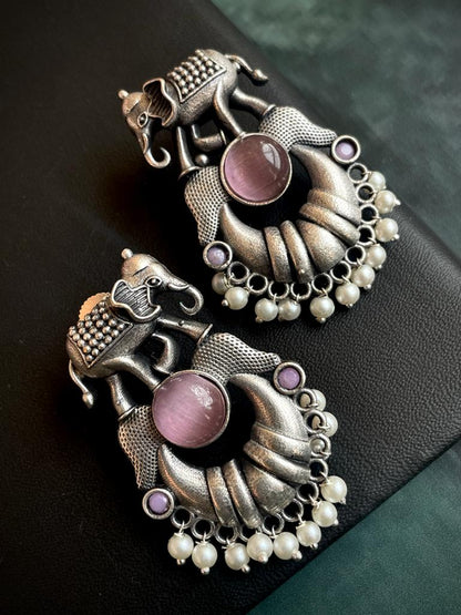 Monalia Stone Silver Replica Stud Earring