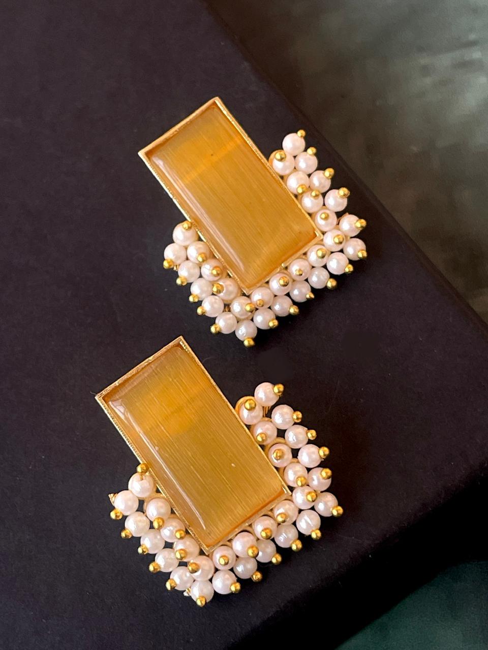 Monalisa Stone Beaded Stud Earring