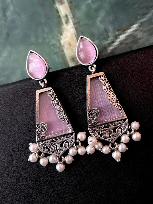 Monalisa Stone Ethnic Beaded Earring