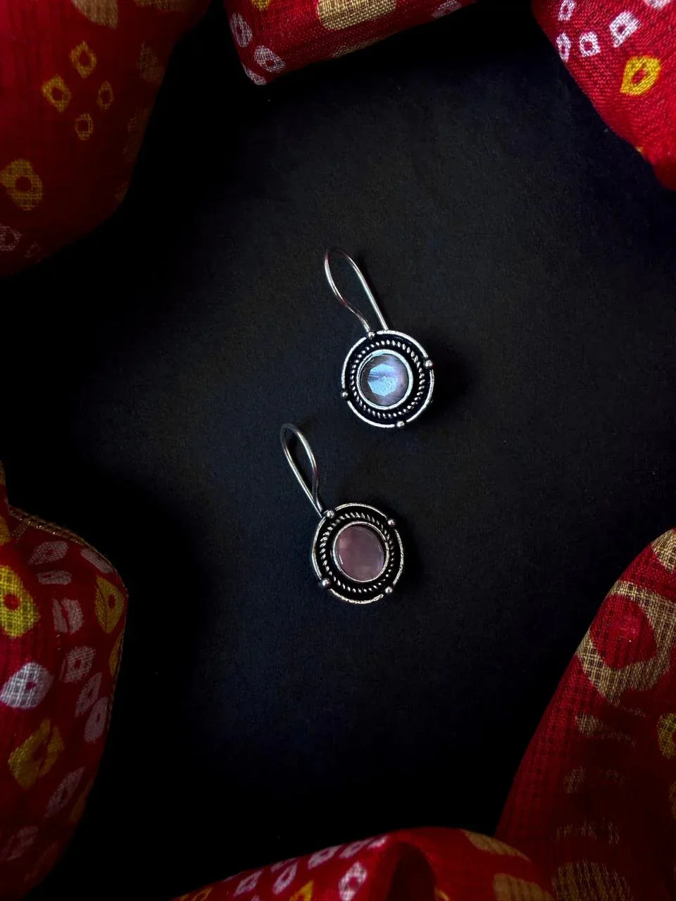 Monalisa Stone Oxidized Earring