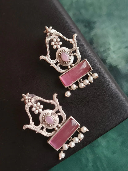 Monalisa Stone Silver Replica Earring